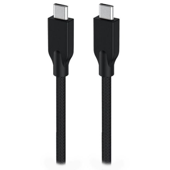 Obrázek GENIUS nabíjecí kabel ACC- C2CC- 3A, 150cm, USB- C na USB- C, 3A, PD60 W, opletený, černý