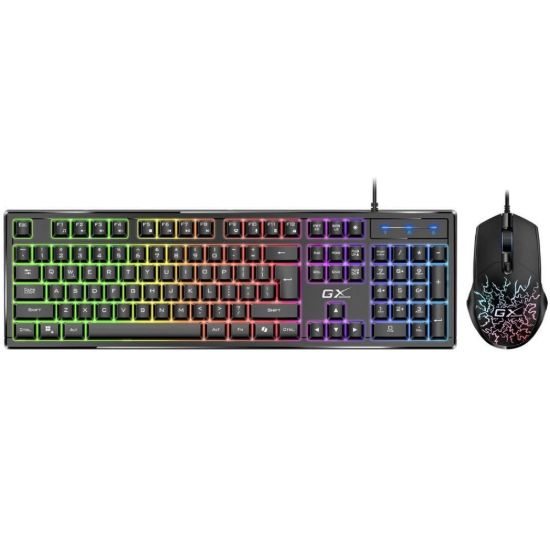 Obrázek GENIUS set klávesnice + myš GX GAMING Scorpion KM- GX3, Drátový set USB, CZ+SK, černá