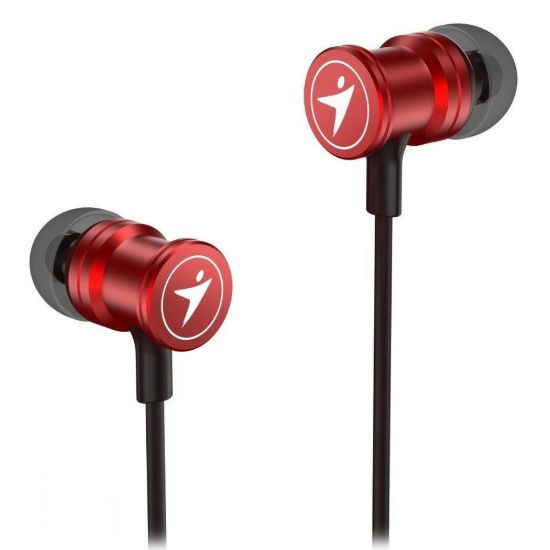 Obrázek GENIUS sluchátka HS- M316 METALLIC RED, 4pin 3, 5 mm jack, červená