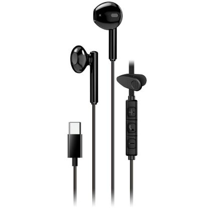 Obrázek GENIUS sluchátka HS- M366 headset, mikrofon, USB- C, rotáční klip, černá