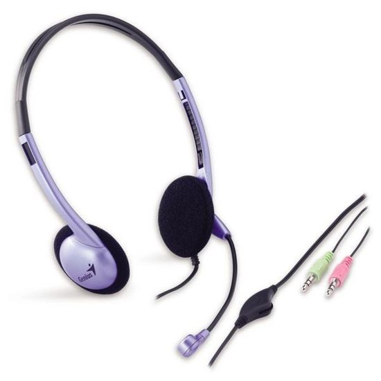 Obrázek GENIUS sluchátka s mikrofonem HS- 02B, 3.5mm jack