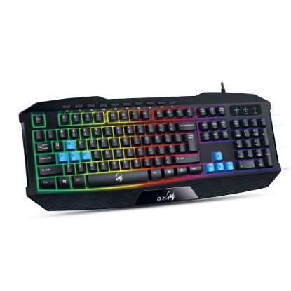 Obrázek GENIUS klávesnice GX GAMING K- 215 / herní, drátová, podsvícená/ USB/ černá/ CZ+SK layout
