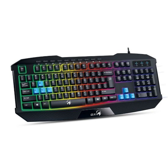 Obrázek GENIUS klávesnice GX GAMING K- 215 / herní, drátová, podsvícená/ USB/ černá/ CZ+SK layout