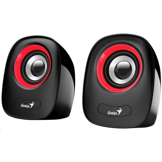 Obrázek GENIUS repro SP- Q160 Red, 2.0, 6 W, USB napájení, 3, 5" jack, černo- červené