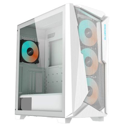 Obrázek GIGABYTE case GB- C301GW, ARGB Hub, průhledná bočnice, Mid tower, 4x ARGB ventilátor, bílá