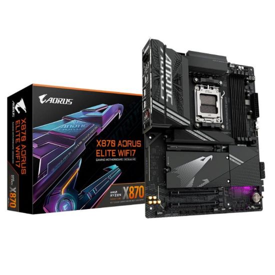 Obrázek GIGABYTE MB Sc AM5 X870 A ELITE WIFI7, AMD X870, 4xDDR5, 2xHDMI, 2xUSB4, WiFi