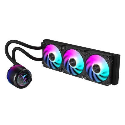 Obrázek GIGABYTE vodní chladič AORUS WATERFORCE X II 360, 2 x 120mm ARGB, LCD displej, LGA1851, AM5