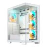 Obrázek GIGABYTE case GB- C500PI ST, Mid tower, 1xUSB- C 3.2, 2xUSB 3.0, 4x 120mm ARGB Fan, bílá