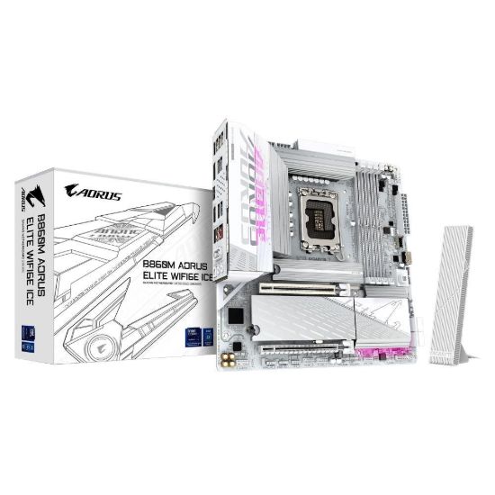 Obrázek GIGABYTE MB Sc LGA1851 B860M AORUS ELITE WIFI6E ICE, Intel B860, 4xDDR5, 1xUSB4, 1xDP, 1xHDMI, WiFi, mATX