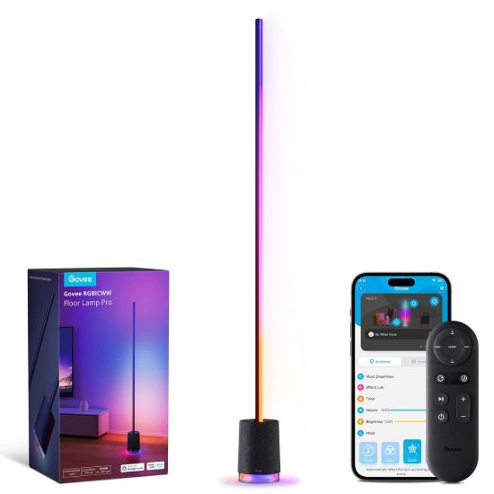 Obrázek Govee Floor Lamp Pro RGBICWW LED lampa s reproduktorem + ovladač