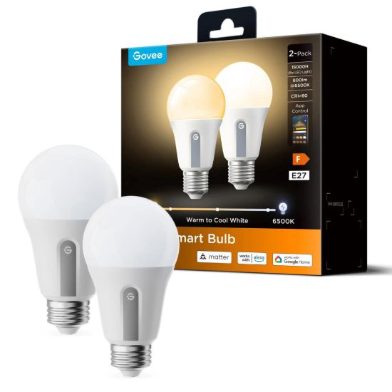 Obrázek Govee Smart žárovka WW 9 W- 60 W 800lm E27 2ks Long Life, Matter