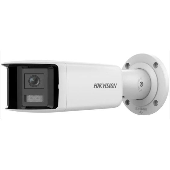 Obrázek Hikvision DS- 2CD2T47G2P- LSU/ SL(2.8mm)(C), 4MPix IP ColorVu AcuSense panoramatická kamera; LED 40m, WDR 130dB, Audio