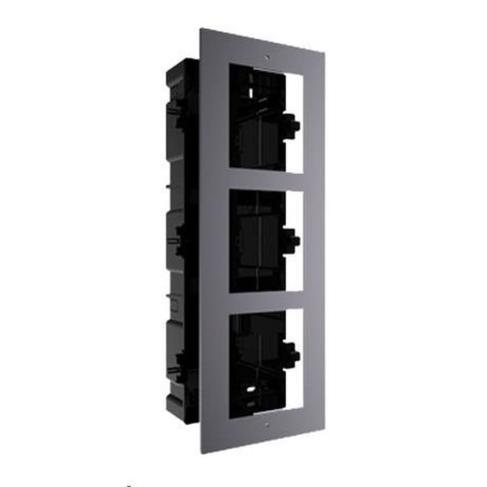 Obrázek HIKVISION DS- KD- ACF3, rámeček pro modulární interkom, pro 3 moduly, zápustná montáž