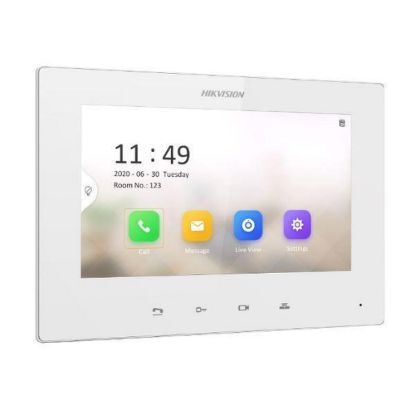Obrázek HIKVISION DS- KH6220- LE1/ White, 7" IP bytový nedotykový monitor; PoE - bílý