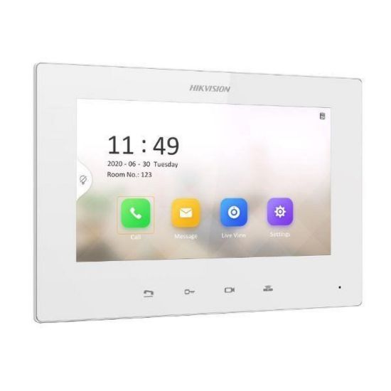 Obrázek HIKVISION DS- KH6220- LE1/ White, 7" IP bytový nedotykový monitor; PoE - bílý