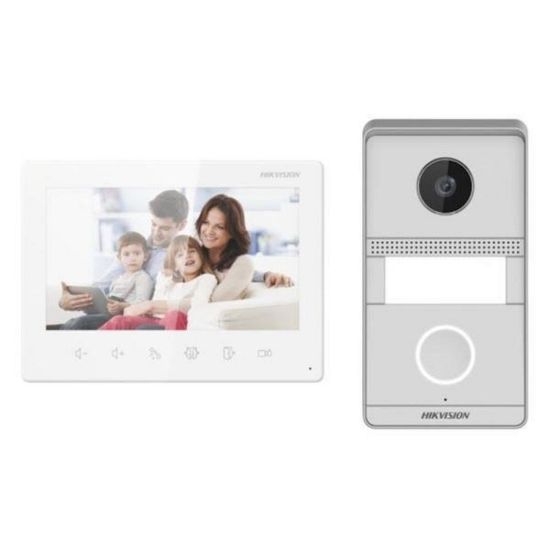 Obrázek HIKVISION DS- KIS101- P/ Surface, Kit videotelefonu, 2- drát, povrchová montáž, bytový monitor + dveřní stanice