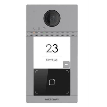 Obrázek HIKVISION DS- KV8113- WME1(B)/ Surface, IP dveřní interkom, 1- tlačítkový, čtečka karet, 2MPx kamera, WiFi
