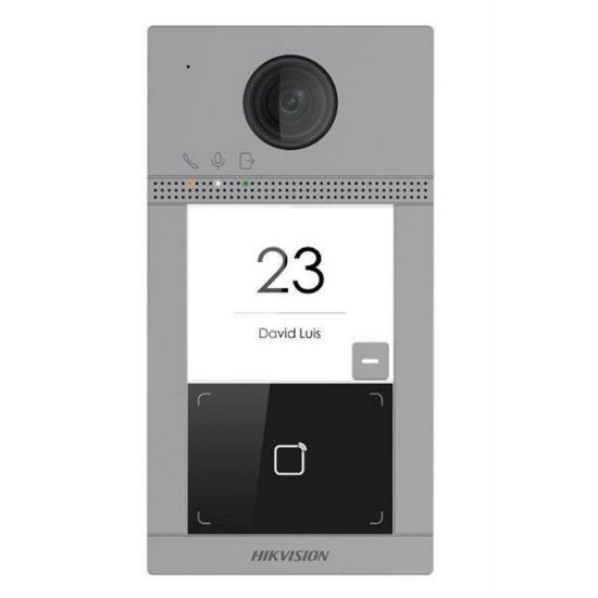 Obrázek HIKVISION DS- KV8113- WME1(B)/ Surface, IP dveřní interkom, 1- tlačítkový, čtečka karet, 2MPx kamera, WiFi
