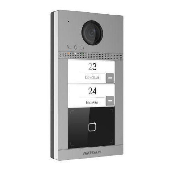 Obrázek HIKVISION DS- KV8213- WME1(B)/ Flush, IP dveřní interkom 2- tlač., čtečka karet, 2MPx kamera, WiFi, zápustný