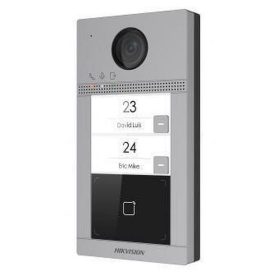 Obrázek HIKVISION DS- KV8213- WME1(B)/ Surface, IP dveřní interkom, 2- tlačítkový, čtečka karet, 2MPx kamera, WiFi