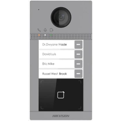 Obrázek HIKVISION DS- KV8413- WME1(C) IP dveřní interkom, 4- tlačítkový, čtečka karet, 2MPx kamera, WiFi- povrchová mont
