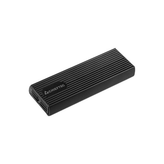 Obrázek CHIEFTEC externí rámeček na M.2 PCIe NVMe/ S- ata SSD Enclosure Tool- Less, s USB Type C konektorem, černá