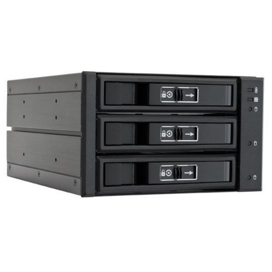 Obrázek CHIEFTEC SATA/ SAS Backplane CBP- 2131SAS, 2 x 5.25" bays for 3 SAS/ S- ATA HDDs, Hot- Swap, full aluminium