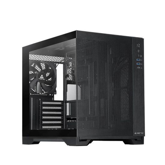 Obrázek CHIEFTEC skříň VISIO AIR, ATX, 1x USB- C 3.2, 2x USB 3.0, 3x 140mm Fan, černá