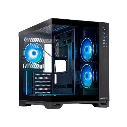Obrázek CHIEFTEC skříň VISIO, ATX, 1x USB- C 3.2, 2x USB 3.0, 6x 120mm ARGB Fan, černá