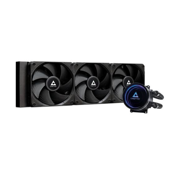 Obrázek CHIEFTEC vodní chlazení CPU Iceberg 360 Dark, 3 x 120mm, ARGB vodní blok, LGA1851, AM5, černá