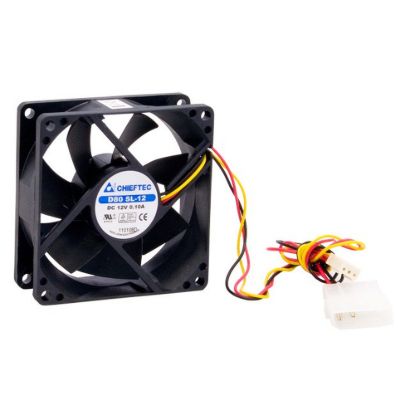 Obrázek CHIEFTEC větrák AF- 0825S, 80 x 80x25 mm Sleeve Fan, with 3/ 4pin connector