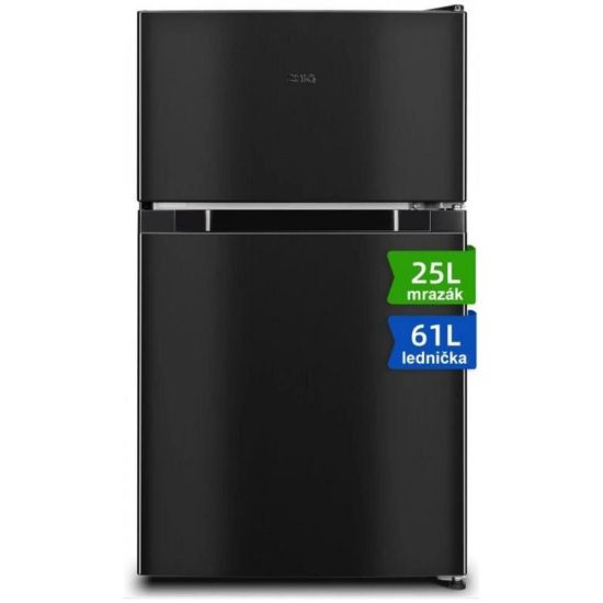 Obrázek CHiQ kombi, mrazák nahoře, 86l (L 61l, M 25l), LowFrost, tm. metal. + 12 let záruka na kompresor (bez registrace)