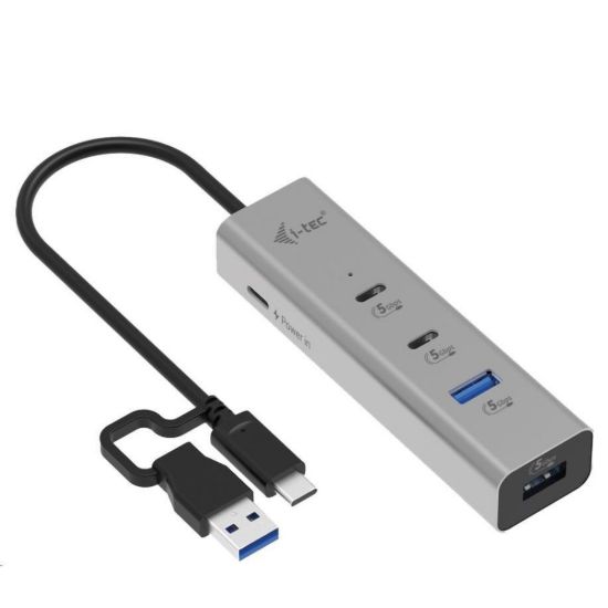 Obrázek i- tec Universal Charging Metal HUB 2x USB- C + 2x USB- A Port, PD 85 W