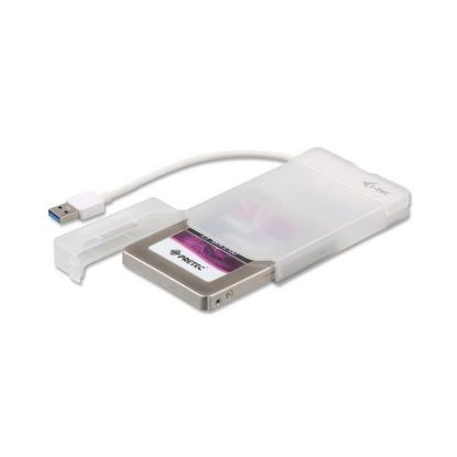 Obrázek i- tec USB 3.0 MySafe Easy, rámeček na externí pevný disk 6.4 cm / 2.5" pro SATA I/ II/ III HDD SSD, bílý
