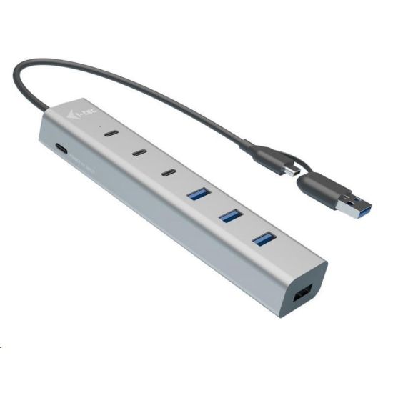 Obrázek i- tec USB- C/ USB- A Charging Metal HUB 7 Port (3x USB- C, 4x USB- A)