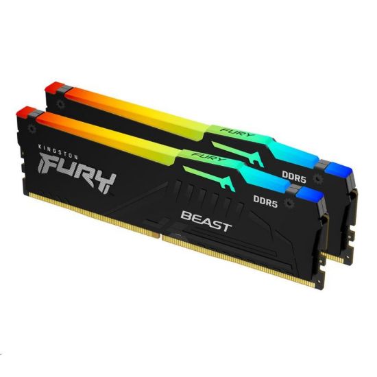 Obrázek KINGSTON DIMM DDR5 64 GB (Kit of 2) 6000MT/ s CL36 FURY Beast RGB EXPO