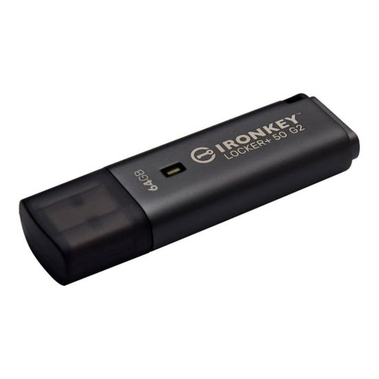 Obrázek Kingston Flash Disk 64 GB IronKey Locker Plus 50 G2, FIPS 197, AES- 256