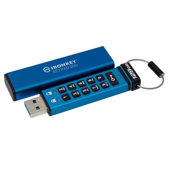 Obrázek Kingston Flash Disk IronKey 128 GB Keypad 200 encrypted USB flash drive