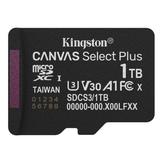 Obrázek Kingston MicroSDXC karta 1 TB Canvas Select Plus, U3, V30, A1