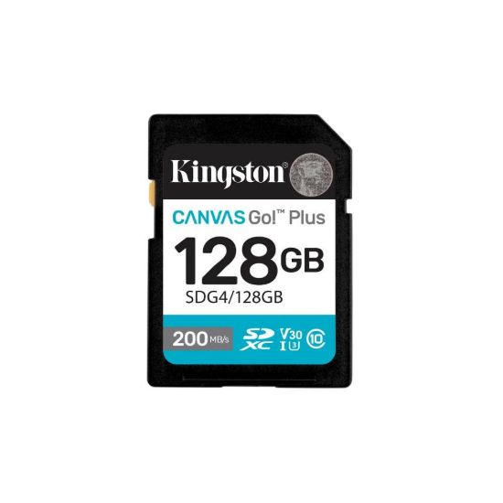 Obrázek Kingston SDXC karta 128 GB Canvas Go! Plus, R: 200/ W: 160MB/ s, Class 10, UHS- I, U3, V30