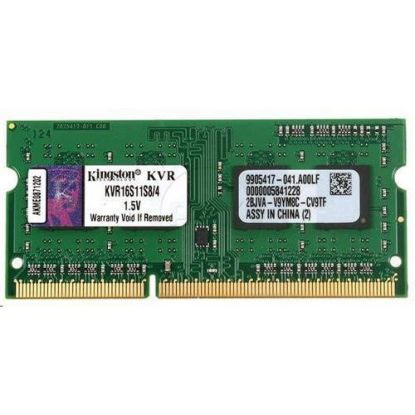 Obrázek KINGSTON SODIMM DDR3 4 GB 1600MT/ s CL11 Non- ECC 1Rx8 VALUE RAM