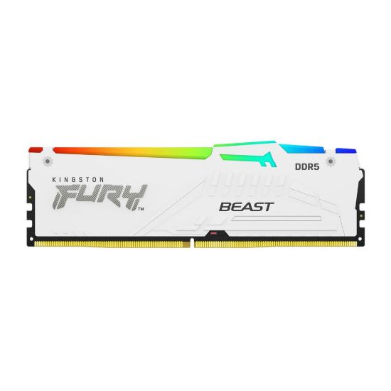Obrázek KINGSTON DIMM DDR5 16 GB 6400MT/ s CL32 Non- ECC FURY Beast RGB EXPO, Bílá