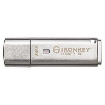 Obrázek Kingston Flash Disk IronKey 64 GB IKLP50 Locker+ 50 AES USB, w/ 256bit Encryption