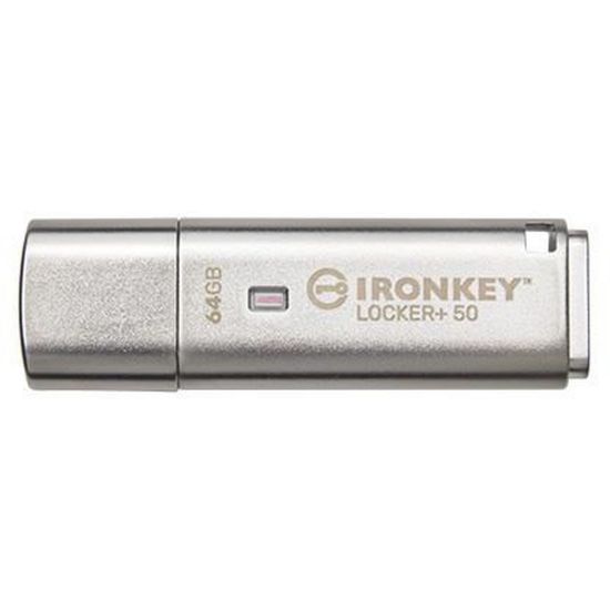 Obrázek Kingston Flash Disk IronKey 64 GB IKLP50 Locker+ 50 AES USB, w/ 256bit Encryption