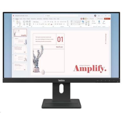 Obrázek LENOVO LCD E24- 40 - 23.8", IPS, 16: 9, 1920 x 1080, 100 Hz, 250cd/ m2, 1300: 1, 4 ms(GtG), VGA, DP, HDMI, Repro, Pivot