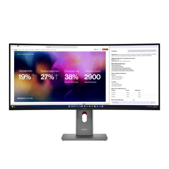 Obrázek LENOVO LCD P40 WD- 40 - 39.7", ECO- IPS, 21: 9, 5120 x 2160, 300cd/ m2, 1000: 1, 4 ms, HDMI, DP, DP out, DC, USB Hub…