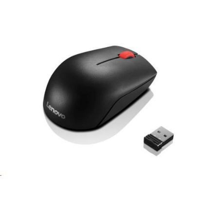 Obrázek LENOVO myš bezdrátová Essential Compact Wireless Mouse - 1000 DP I, Optical, USB, 3 tlačítka, černá