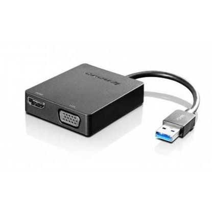 Obrázek LENOVO adaptér Universal USB 3.0 to VGA/ HDMI - přenos signálu přes VGA nebo HDMI