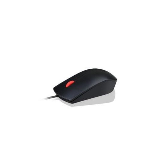 Obrázek LENOVO myš drátová Essential USB Mouse - 1600dpi, Optical, USB, 3 tlačítka, černá