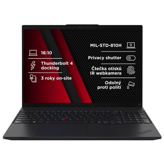Obrázek LENOVO NTB ThinkPad L16 AMD G2 - Ryzen5 PRO 215, 16" WUXGA, 16 GB, 512SSD, 5MP+IRcam, W11P